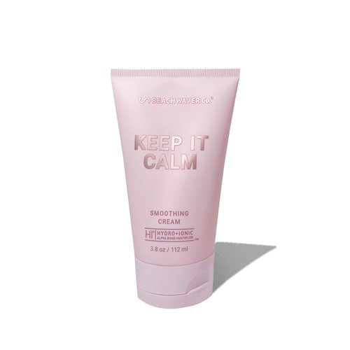 Beachwaver Co. Keep It Calm Smoothing Cream - 3.8 Oz | Anti-Frizz Styling Cream for Sleek Hair | Polynesian Pink Sugar