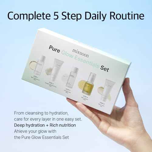 mixsoon Pure Glow Essentials Set, 5-Step Skincare Kit, Gentle & Hydrating, For All Skin Types, 5 Items Korean Glass Skin Care 29.57 Fl. Oz.