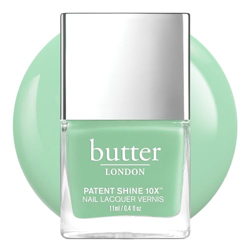 butter LONDON Patent Shine 10X Nail Lacquer, Helps Protect & Strengthen Nails, Gel-Like Finish & Chip-Resistant, 10-Free Formula, Vegan, Cruelty & Paraben Free, Good Vibes