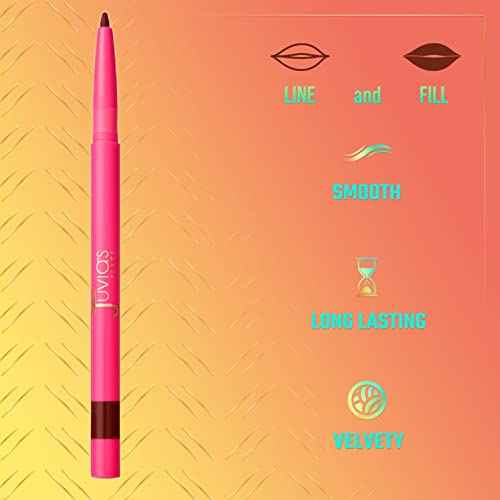 Juvia's Place Coffee Shop Luxe Lip Liner: Brownie - Colorstay Matte Finish Lip Pencil, Makeup for Natural Long Lasting Beauty and Sensational Wear, Lip Stain Kiss Proof Cometics