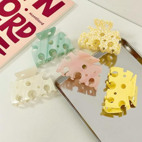 Cheese Hair Clip,Acetate Claw Clips,Hair Clips for Women,Cyan