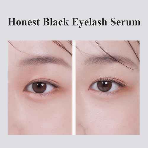 BENTON Honest Black Eyelash Serum - Eyelash Growth Serum for Thicker, Fuller Lashes - Creating a Makeup Look with Black Tint, 0.27 fl. Oz