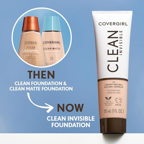 COVERGIRL Clean Makeup Foundation Classic Beige 130, 1 oz (packaging may vary)