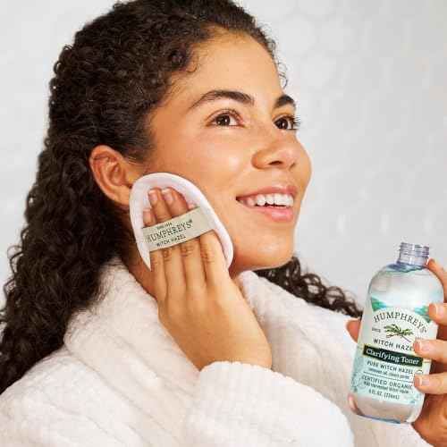 Humphreys Witch Hazel Clarifying Toner | Wild Harvested Witch Hazel | USDA Organic | Natural | Hydrating | Clears Pores & Removes Oil | 8 Fl Oz