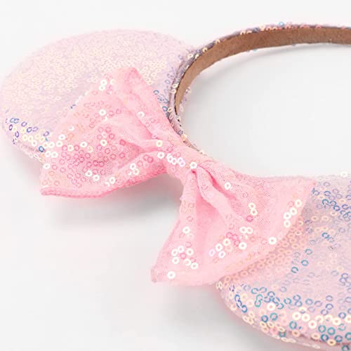 DRESHOW Mouse Ears Bow Headbands Glitter Party Decoration Cosplay Costume for Girls & Women