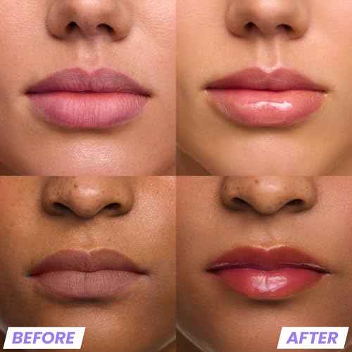 Wonderskin Lip Gloss Blading Top Gloss, Clear Glitter Lip Gloss, Hydrating and High Shine Finish Lip Makeup (Clear Shine)