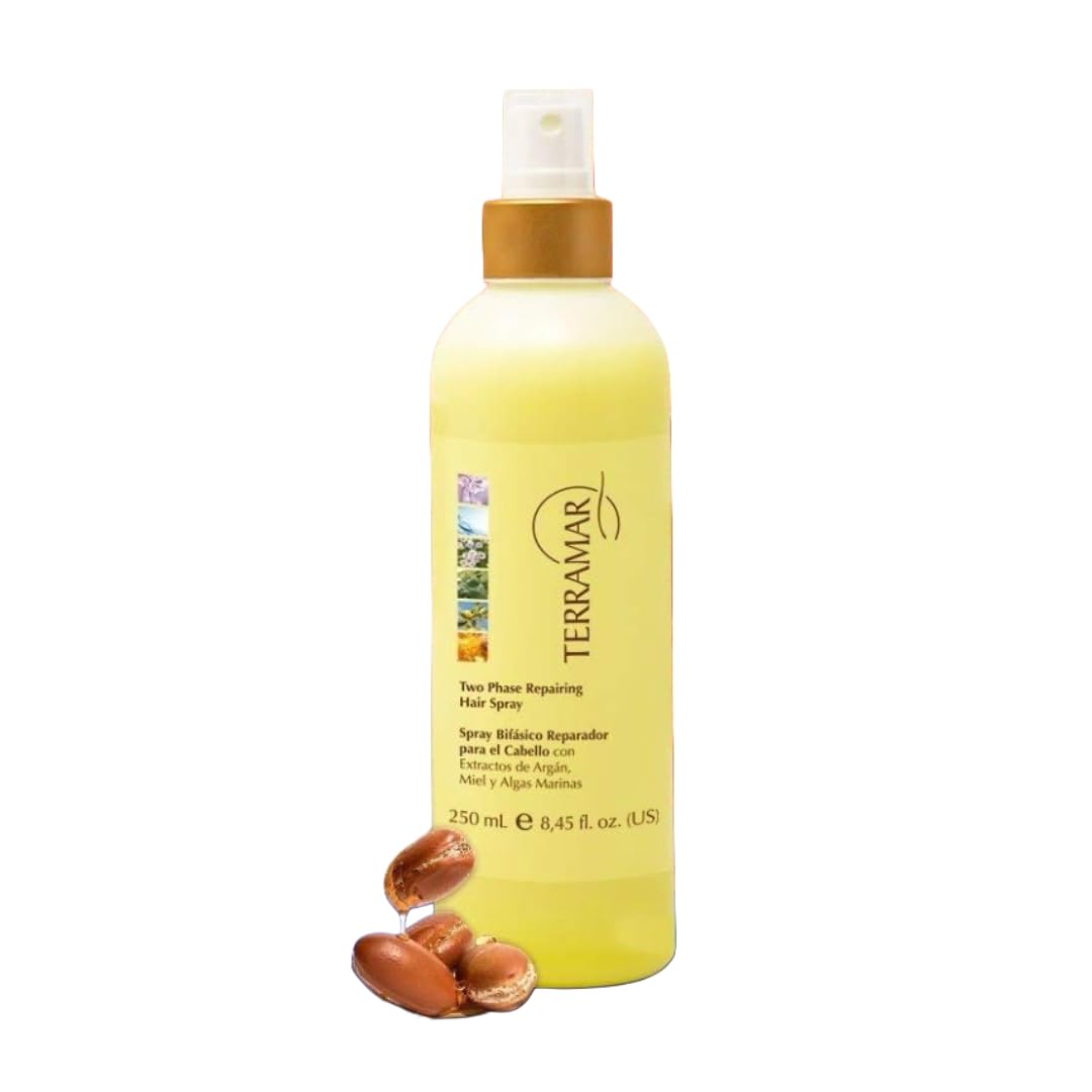 Terramar Two-Phase Hair Spray - Argan & Honey Conditioning Treatment | Paraben-Free, 8.45 fl oz