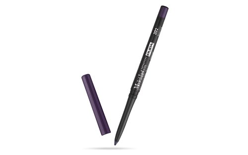 PUPA Milano Eyeliner - Creamy Retractable Automatic Liner for Smudge-Free Intensity - 302 Intense Aubergine - 0.012 Oz