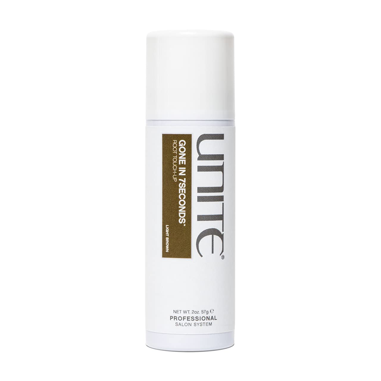 UNITE Hair - Gone in 7SECONDS Root Touch-Up - Temporary Gray Concealer for All Hair Types | Light Brown, 2.0 oz