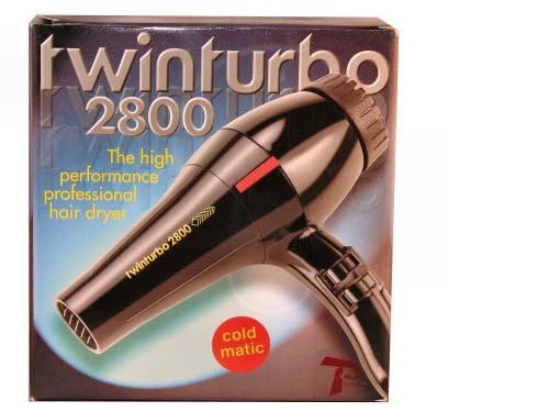 Turbo Power Twinturbo 2800 Hair Dryer - Coldmatic Technology | Sleek Black Finish, 1 Count
