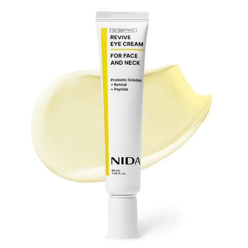 NIDA Revive Eye Cream - Probiotic Retinal Peptide Formula for Wrinkles & Fine Lines | 1.35 fl. oz. (40ml)