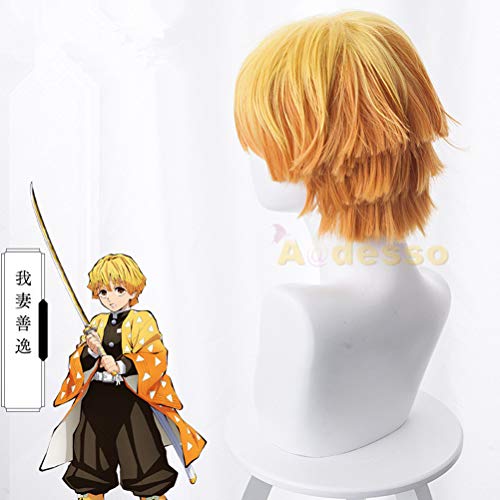 Aadesso Anime demon Kimetsu No Kamado Tanjirou Cosplay Men Women Heat Resistant Synthetic Hair s Halloween