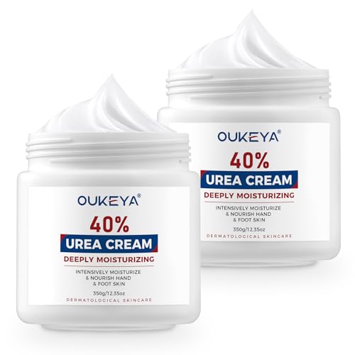 OUKEYA Urea Cream 40 Percent, Foot & Hand Cream for Dry Cracked, Urea Lotion for Feet Maximum Strength(12.35Oz)