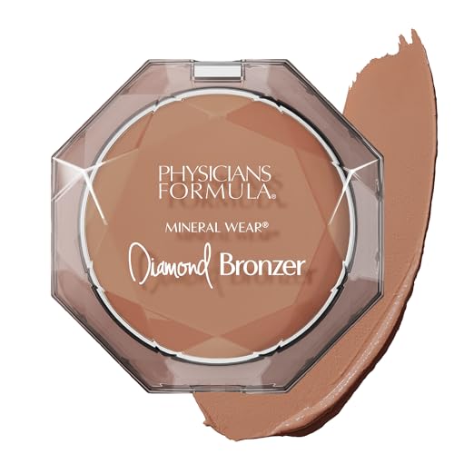 Physicians Formula Mineral Wear®Diamond Bronzer - Creamy Powder-Serum Hybrid, Weightless & Dewy Finish, Minimizes Appearance of Pores & Fine Lines - Bronze Gem