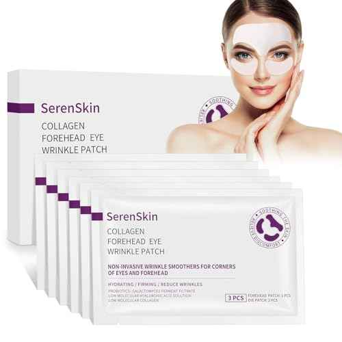 Forehead Wrinkle Patches & Under Eye Patches with Collagen, Anti Wrinkle Patches for Reduce forehead Lines, Facial Wrinkles Treatment Remover Women Eye Patches for Puffy Eyes and Dark Circles, 18 pcs