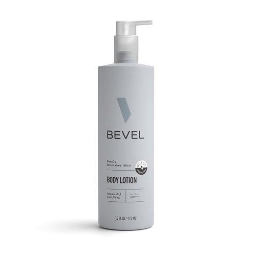 Bevel All Day Body Lotion for Men - Lightweight Shea Butter & Argan Oil Formula, 16 Oz