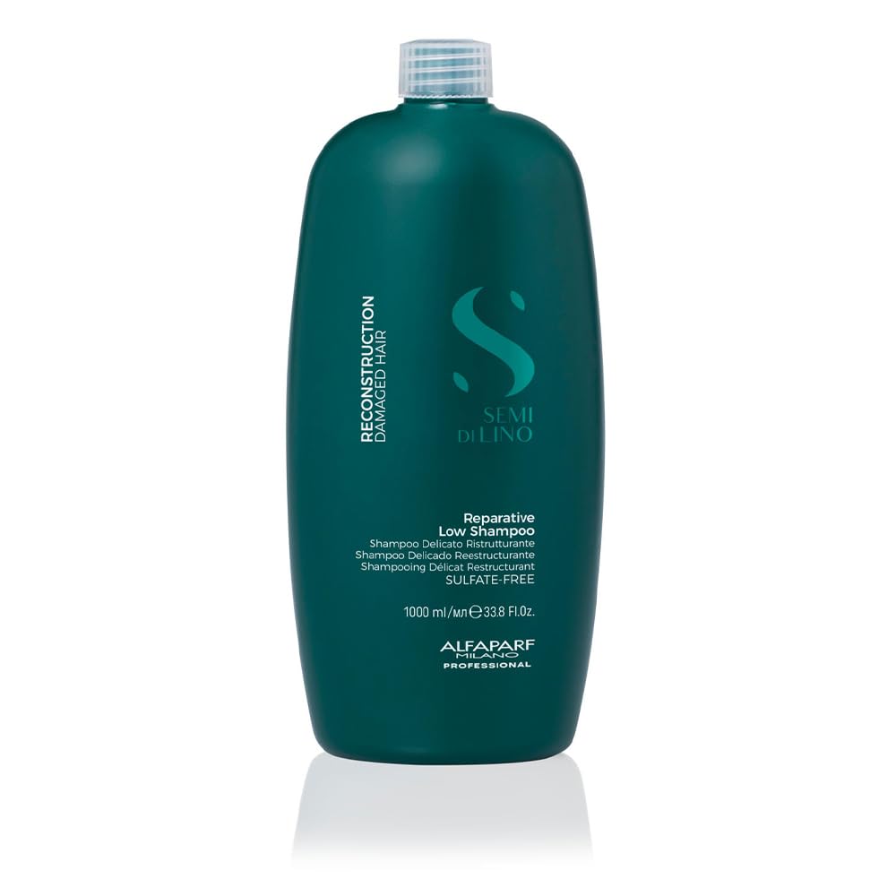 Alfaparf Milano Semi Di Lino Reparative Shampoo - Sulfate & Paraben Free for Damaged Hair | Professional Salon Quality