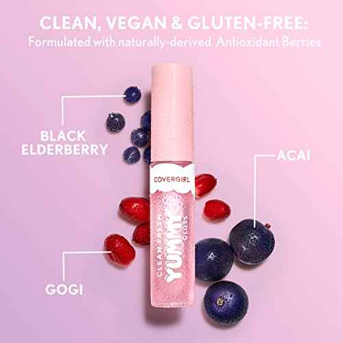 COVERGIRL Clean Fresh Yummy Lip Gloss, Sheer, Natural Scents, Vegan Formula - Havana Good Time