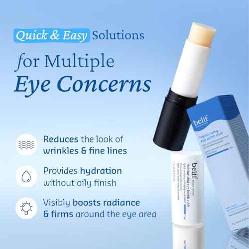 belif Moisturizing Eye Bomb Stick Eye Balm Firms and Reduces Fine Lines & Wrinkles | Radiant Eyes | with Shea Butter & Firming Oil Complex for Hydration & Elasticity | K-Beauty