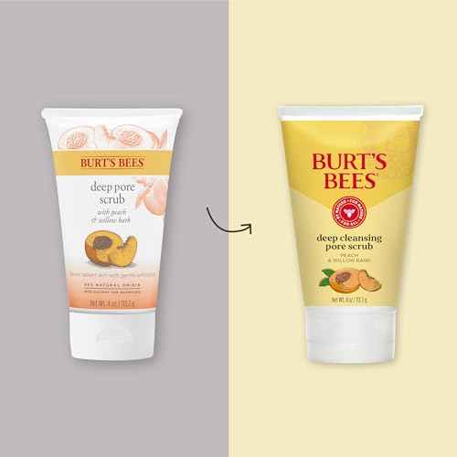 Burt's Bees Deep Cleansing Pore Scrub with Peach and Willow Bark, 4 Ounces