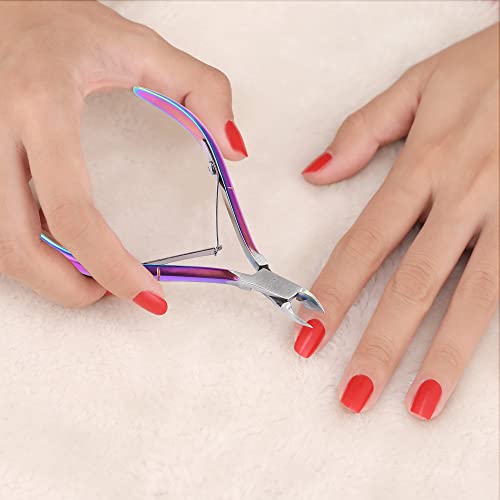 Cuticle Trimmer with Cuticle Pusher and Cutter,YINYIN Cuticle Remover Cutter Nipper Clippers Durable Pedicure Manicure Tools for Fingernails and Toenails(D501-RoseGold)…