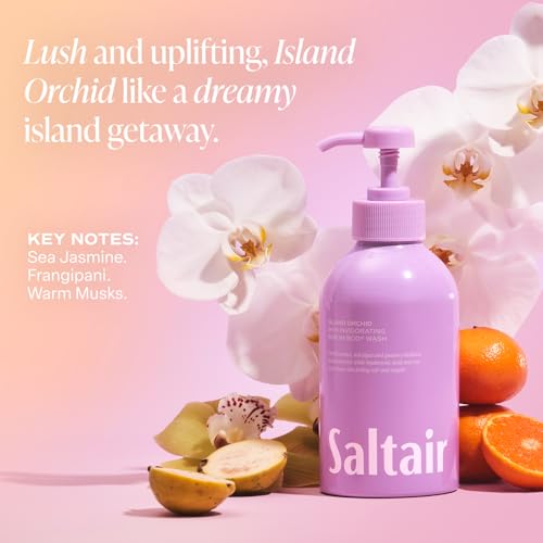 Saltair Body Wash 2-Pack – Moisturizing Body Wash with Squalane & Hydrating Oils – Scented Shower Gel for Men – Black Tide Scent, 2x 17oz – Vegan, Cruelty-Free, Paraben-Free