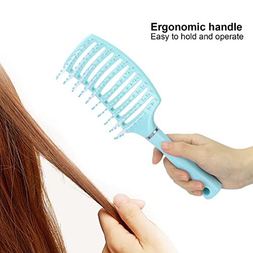 Vented Paddle Hair Brush, Styling Hair Brush, Detangling Hair Brush, Paddle Brush for Thick Straight Hair, Massage Hair Comb, Anti-static Hair Comb, Vented Hair Brush (blue)