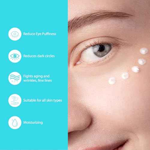 Retinol Eye Cream - Eye Serum for Dark Circles & Puffiness Anti-Aging - Under Eye Cream with Hyaluronic Acid & Caffeine to Reduce Wrinkles & Repair the Eye Area (15ml)