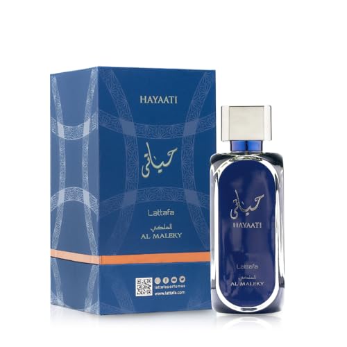 Lattafa Hayaati Al Maleky Eau de Parfum Spray for Men, 3.4 Ounce
