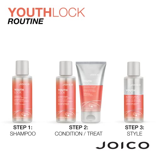 Joico YouthLock Blowout Crème Formulated With Collagen|Youthful Body & Bounce|Strengthen & Protect|Reduce Breakage & Frizz|Soften & Detangle|Boost Shine|Sulfate Free|With Arginine|1.7 Fl Oz