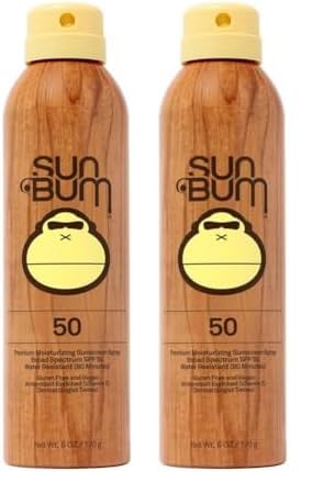 Sun Bum Original SPF 50 Sunscreen Spray - Vegan, Broad Spectrum UVA/UVB Protection | 6 oz (Pack of 2)