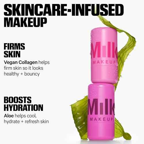 Milk Makeup Cooling Water Jelly Tint ? Sheer Lip + Cheek Stain with Vegan Collagen, Seawater + Aloe ? Hydrating, Long-Lasting, Buildable Lip Tint + Blush