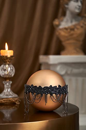 BABEYOND 1920s Flapper Headpiece Roaring 20s Headband Great Gatsby Headband Chain for Women Vintage Hair Accessory (Black)