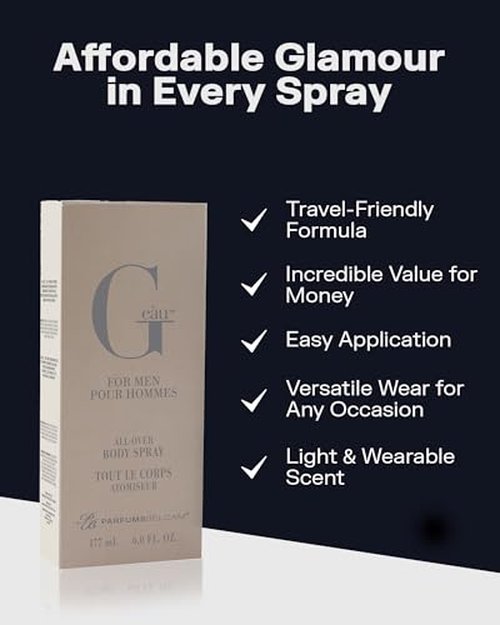 PB ParfumsBelcam G eàu All Over Body Spray for Men – Fresh Chypre Scent with Bergamot, Cedar & Patchouli – Lightweight, Refreshing Body Mist for Daily Wear, Everyday Fragrance Spray, 6.0 Fl Oz