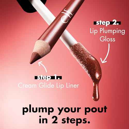 e.l.f. Lip Plumping Gloss, High-Shine Sheer Color, Hydrates & Creates Fuller Lips With Vitamin E, Vegan & Cruelty-Free, Pink Cosmo