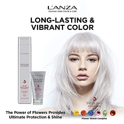 L'ANZA Healing Colorcare Purple Shampoo - Neutralizes Brass, Brightens Blonde & Adds Shine | Sulfate-Free, Moisturizing