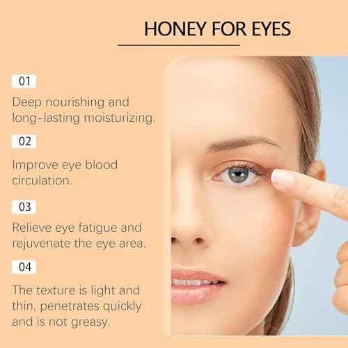 Jimerito Honey Eye Serum, Natural Hydration & Nourishing Formula with Bee Honey, Gentle Daily Care for Eye Area Skin, Deep Moisturizing & Refreshing