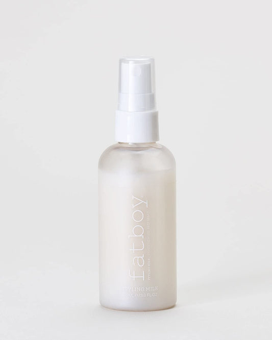 Fatboy Hair Styling Milk Conditioner Prep Spray, Anti Frizz and Detangling, All Hair Types, 3 Oz.