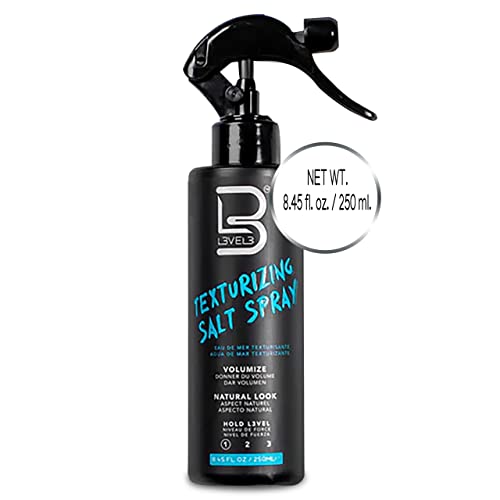 Level 3 Sea Salt Texturizing Spray - Creates Beachy Waves and Texture - Casual Hair Finish (3.38 Fl Oz)