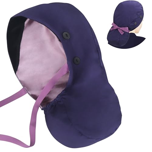 ABAMERICA Ponytail Scrub Caps for Women Surgical Caps Nurse Hat with Functional Ponytail Holder for Long Hair, Single or Satin-Lined