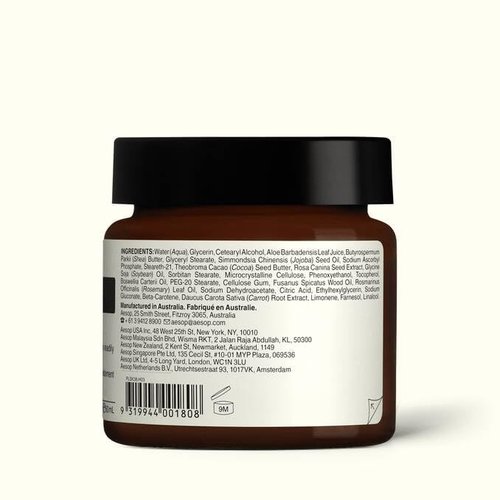 Aesop Perfect Facial Hydrating Cream - Nourishing Vitamin C & E Moisturizer for Normal to Dry Skin | 60mL / 2.0 oz