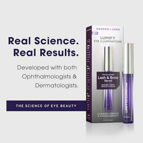 LUMIFY Eye Illuminations Lash & Brow Serum, Promotes Thicker, Fuller-Looking Lashes & Brows with Biotin, Peptides & Hyaluronic Acid to Nourish, Soften & Condition, 0.12 Fl Oz (3.8 mL)