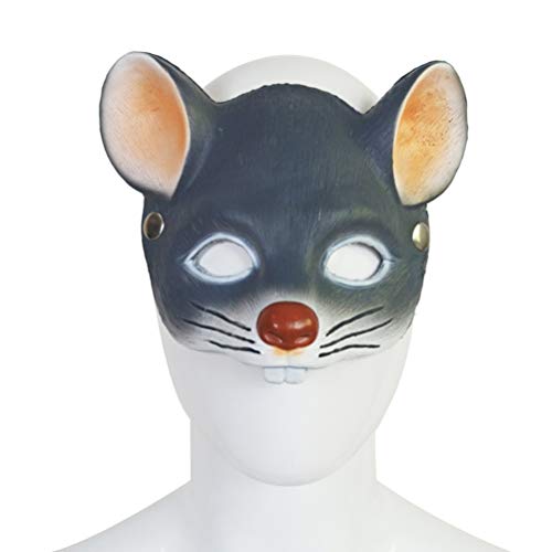 NOLITOY Rat Head Masks Animal Mouse Masks for Halloween Costume Party Props Brown