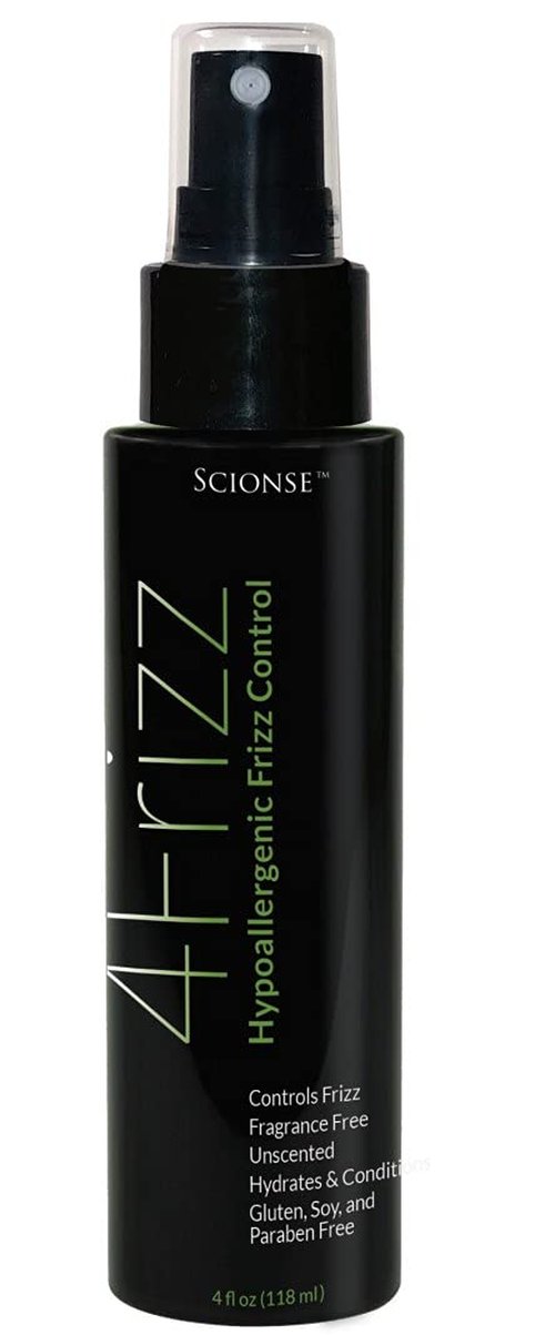 4Frizz Hypoallergenic Frizz Control Mist - Fragrance-Free Formula for Smooth Hair