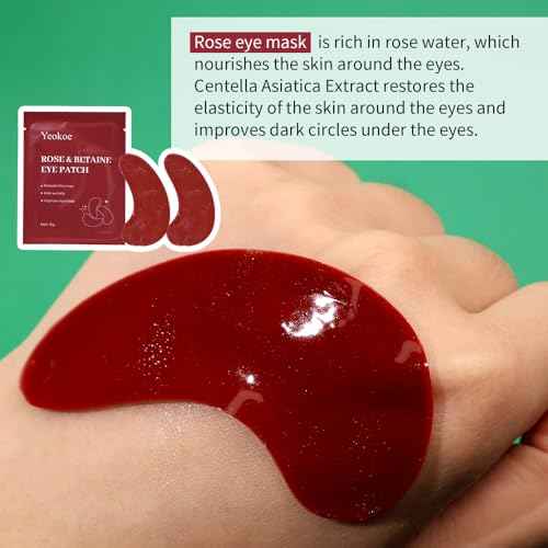 Under Eye Patches For Puffy Eyes and Dark Circles Wrinkle,30 Pairs Face Masks SkinCare With Retinol Serum,Aloe Vera,Rose Betaine