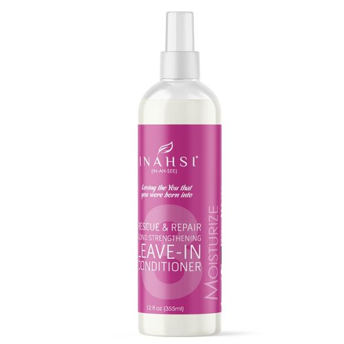 Inahsi Rescue & Repair Leave-In Conditioner - Strengthening Moisturizer for Naturally Curly Hair | 12 oz | Made in the USA