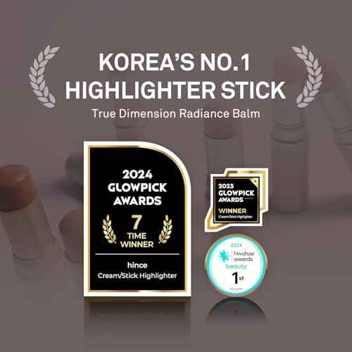 hince True Dimension Radiance Balm - Highlighter for Korean Glass Skin, Blush for Cheeks, Cream Blush, Contour Stick, Natural Glowy Look, Clean Makeup for Radiant Complexion, 10g (CLEAR, TP001)