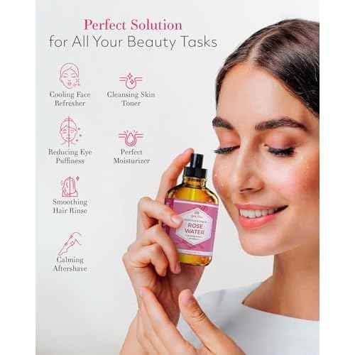 Rose Water Spray for Face by Leven Rose - Pure Natural Moroccan Rosewater Hydrosol Face Spray - Organic Rose Water for Hair 4 oz