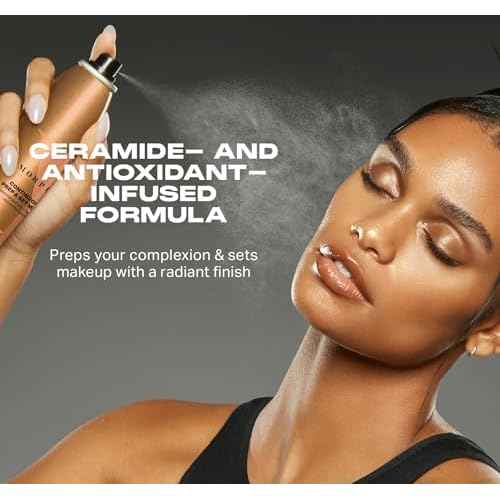 Morphe Continuous Prep & Set Setting Spray - Hydrating Setting Spray for Makeup & Skin Prep - Enriched with Ceramides and Antioxidants for a Radiant Finish (2.8 oz)