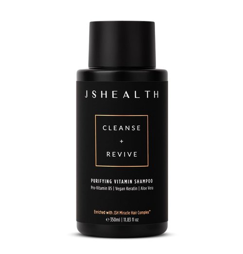 JSHealth Vitamin Shampoo - Sulfate-Free Formula with Vegan Keratin & Pro-Vitamin B5 | 11.83 fl oz for Color Treated & Curly Hair